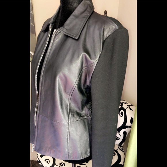 Leather jacket Black EUC - Picture 5 of 6